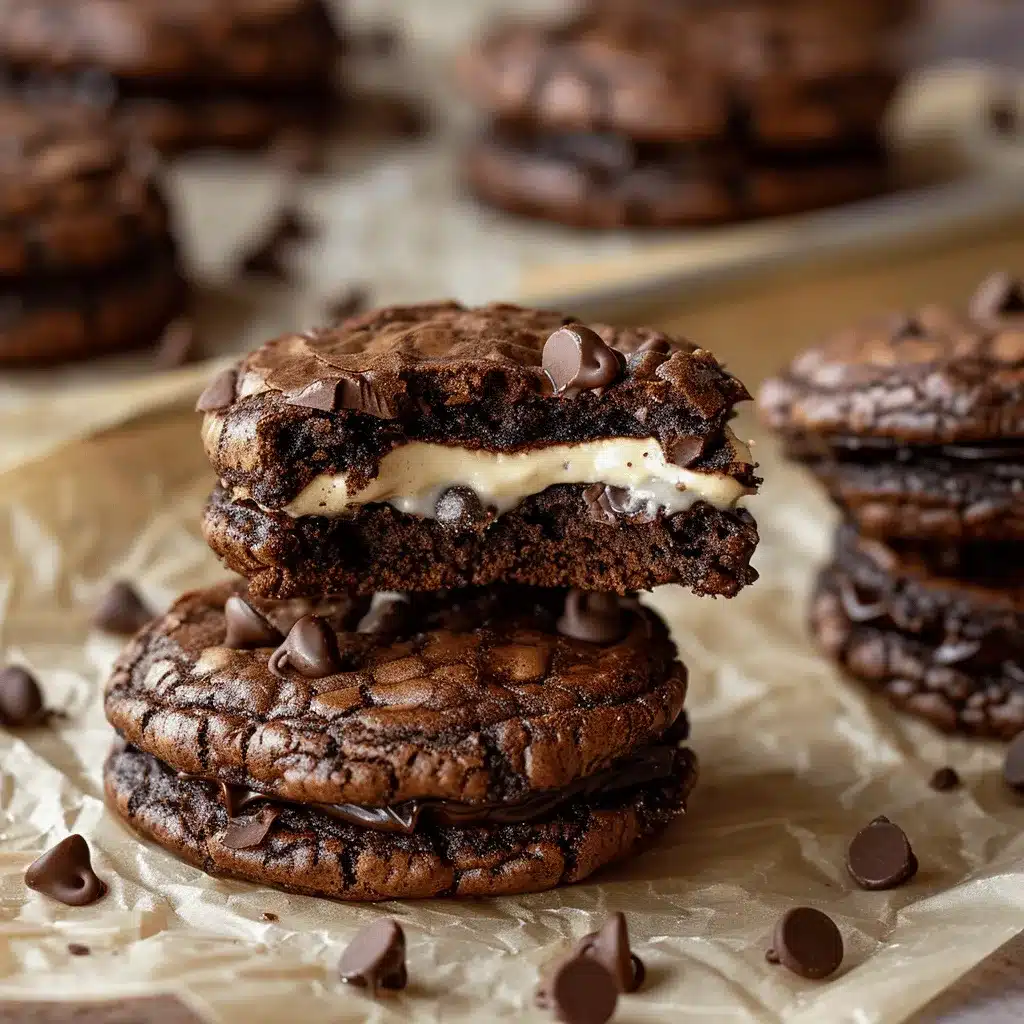 Brownie Cookie Dough Sandwich Cookies preparation steps
