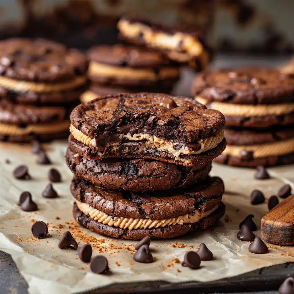 Brownie Cookie Dough Sandwich Cookies - featured image