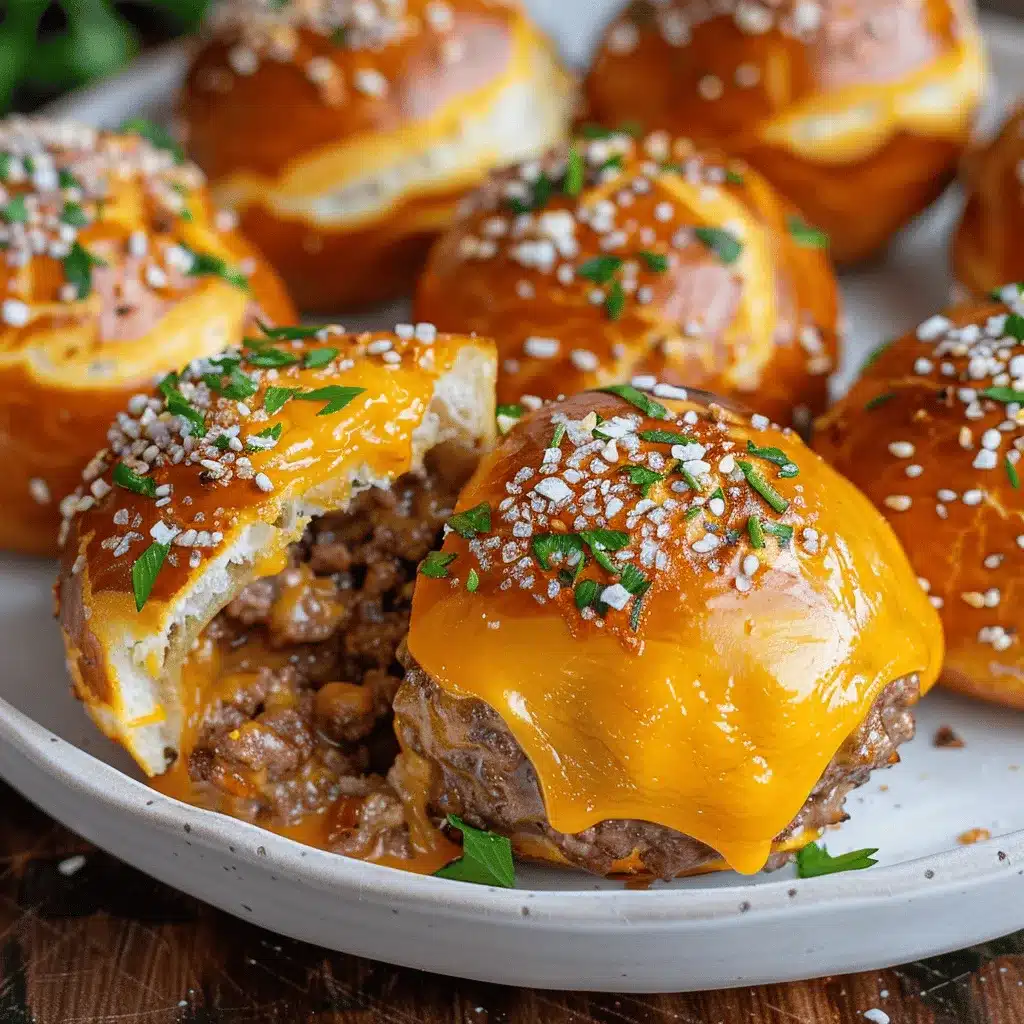 Cheeseburger Pretzel Bombs preparation steps