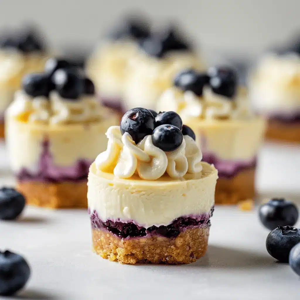 mini lemon blueberry cheesecakes preparation steps