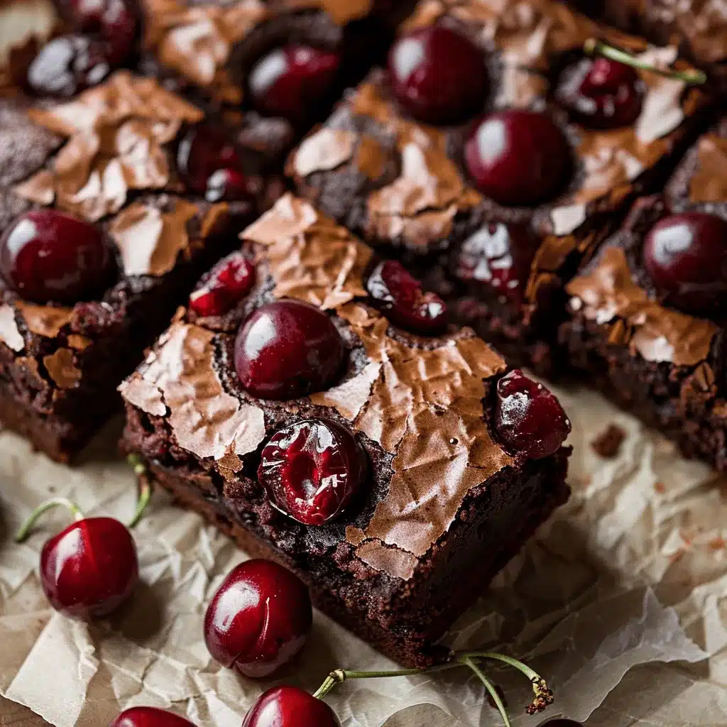 roasted cherry brownies preparation steps