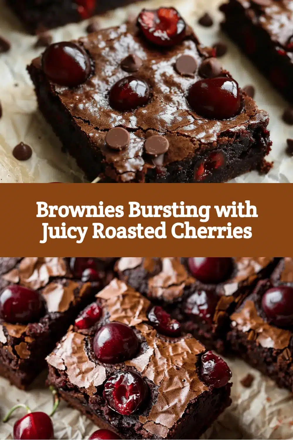 roasted cherry brownies recipe