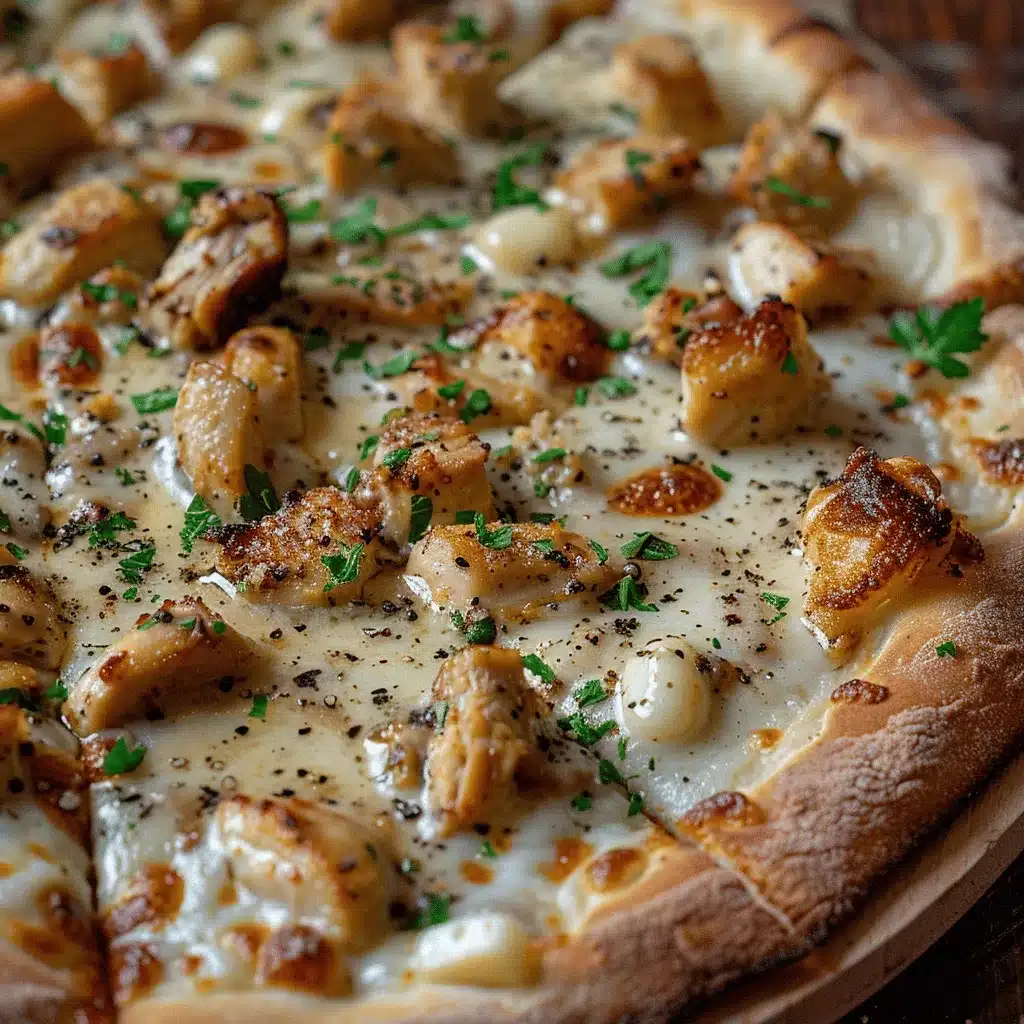 roasted garlic white chicken pizza preparation steps