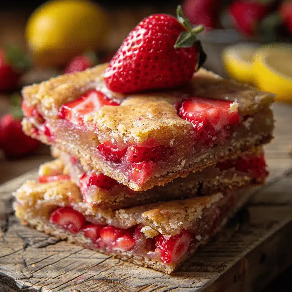 strawberry lemon blondies preparation steps