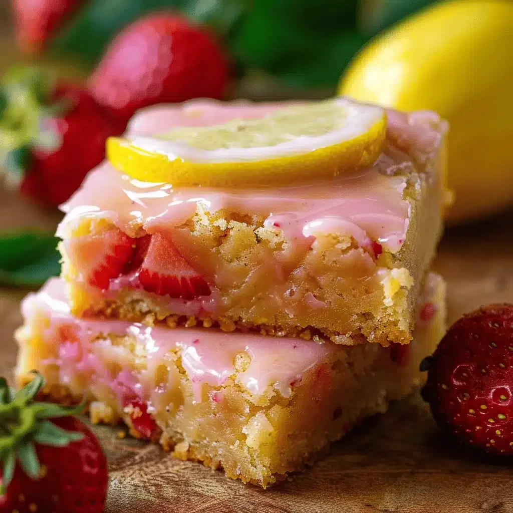 strawberry lemon blondies preparation steps