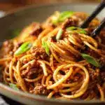 Asian-style ground beef spaghetti - featured image