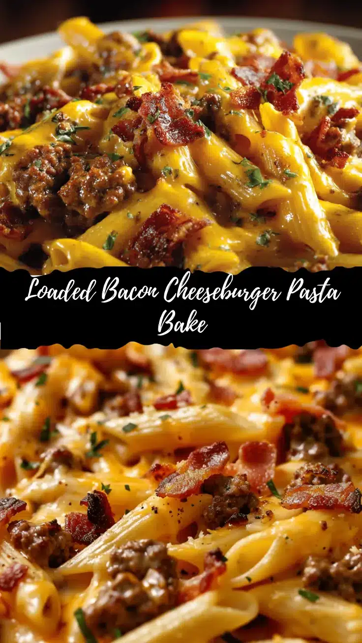 bacon cheeseburger pasta bake recipe