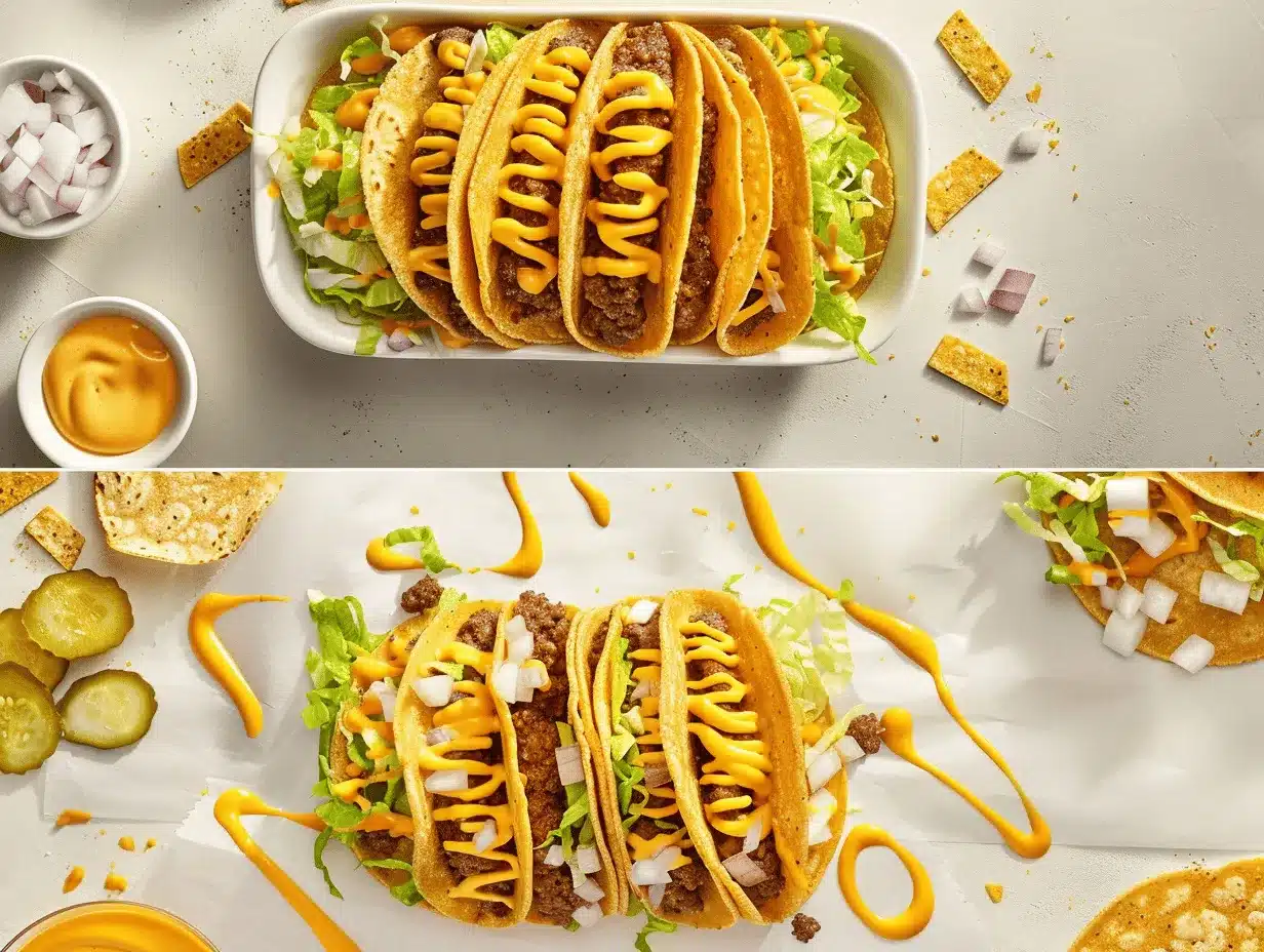 Big Mac Smash Burger Tacos preparation steps