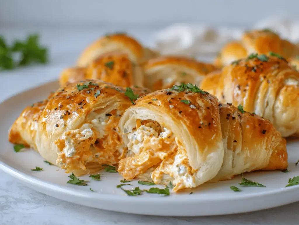 Buffalo Chicken Alfredo Stuffed Crescents - featured image