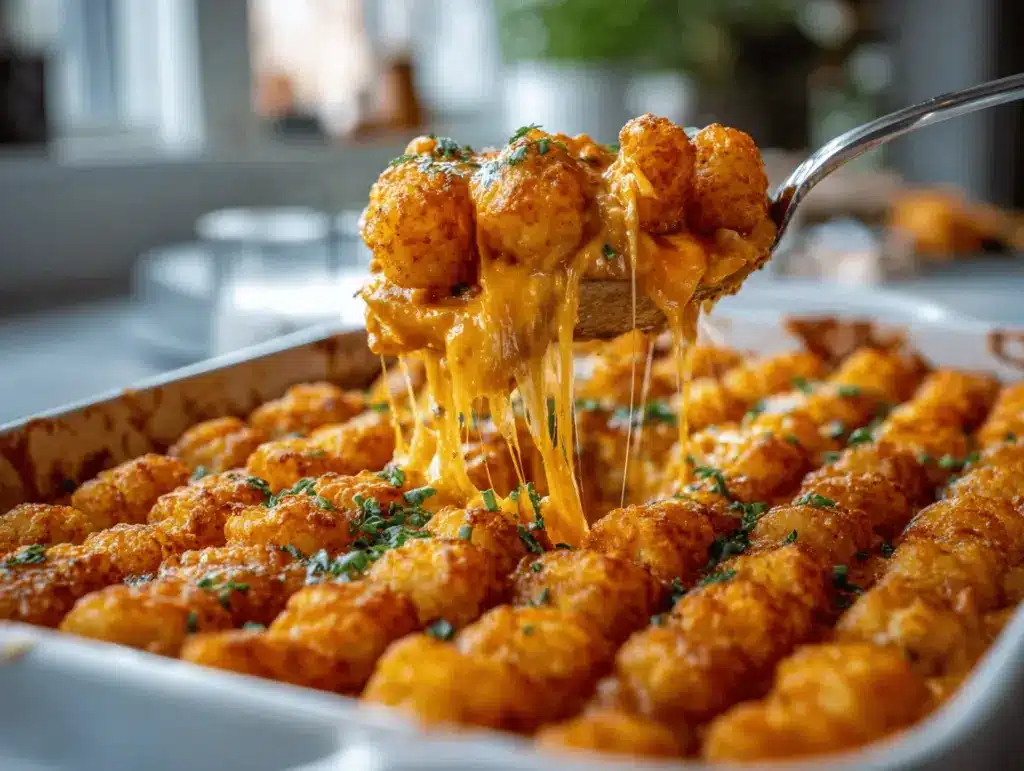 Buffalo chicken ranch tater tot casserole - featured image