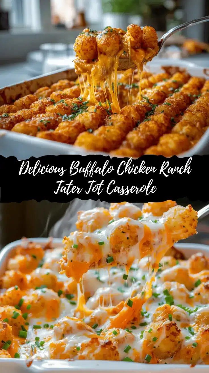 Buffalo chicken ranch tater tot casserole recipe
