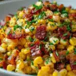 Cheesy Bacon Skillet Corn - featured image