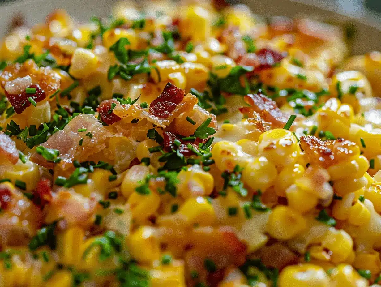 Cheesy Bacon Skillet Corn preparation steps