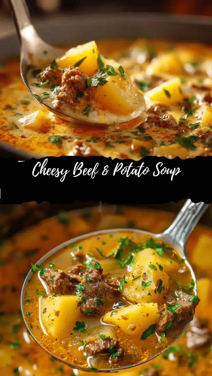 cheesy beef and potato soup recipe