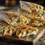cheesy garlic chicken wraps - featured image