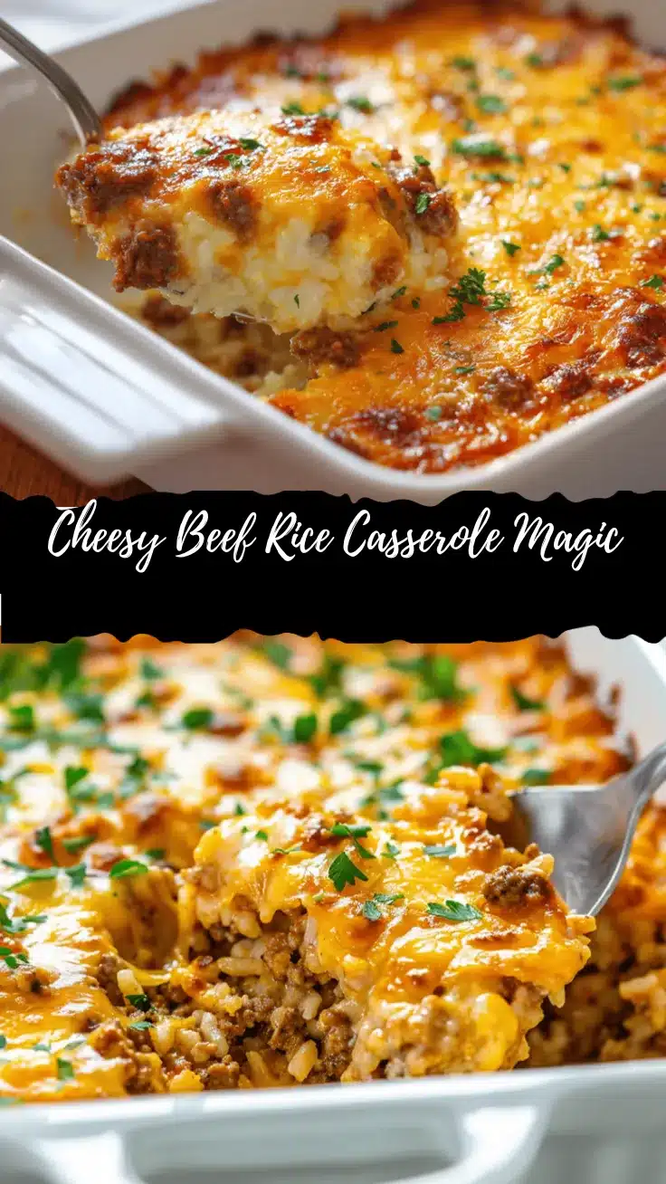 cheesy ground beef rice casserole recipe