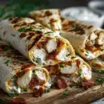 cheesy ranch chicken bacon wraps - featured image