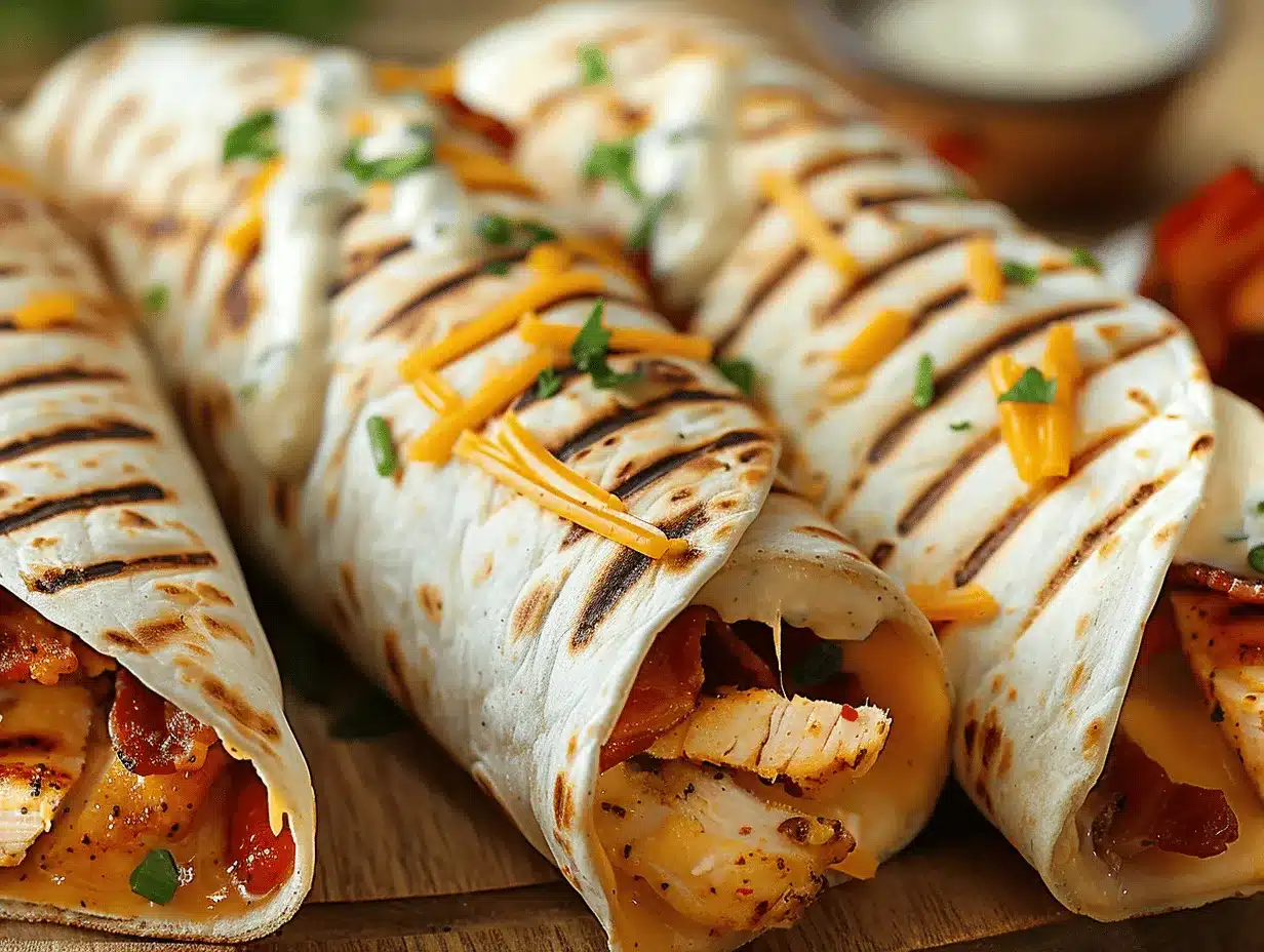 cheesy ranch chicken bacon wraps preparation steps