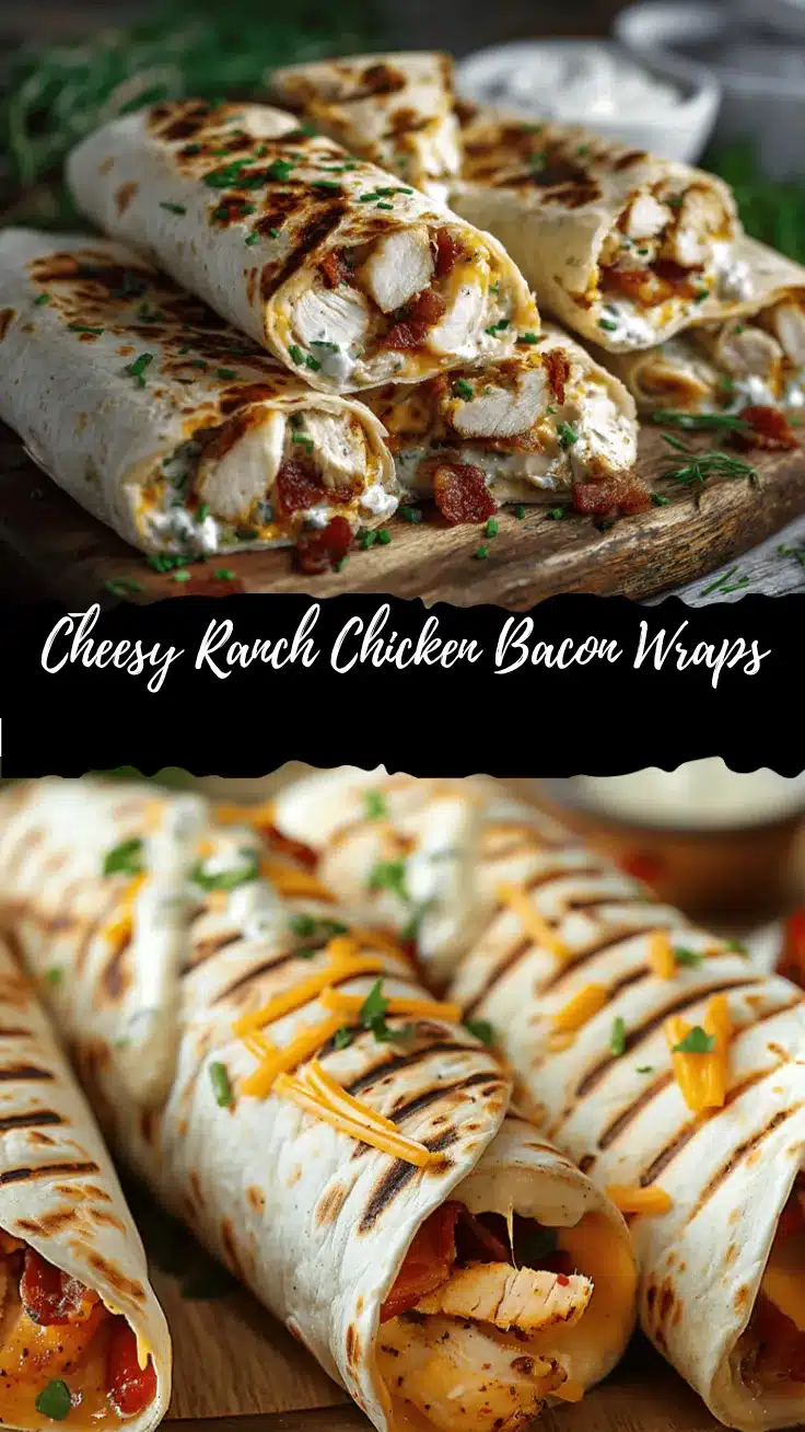 cheesy ranch chicken bacon wraps recipe