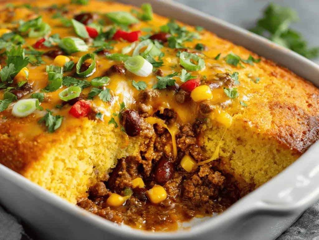 cheesy Tex-Mex cowboy cornbread casserole - featured image