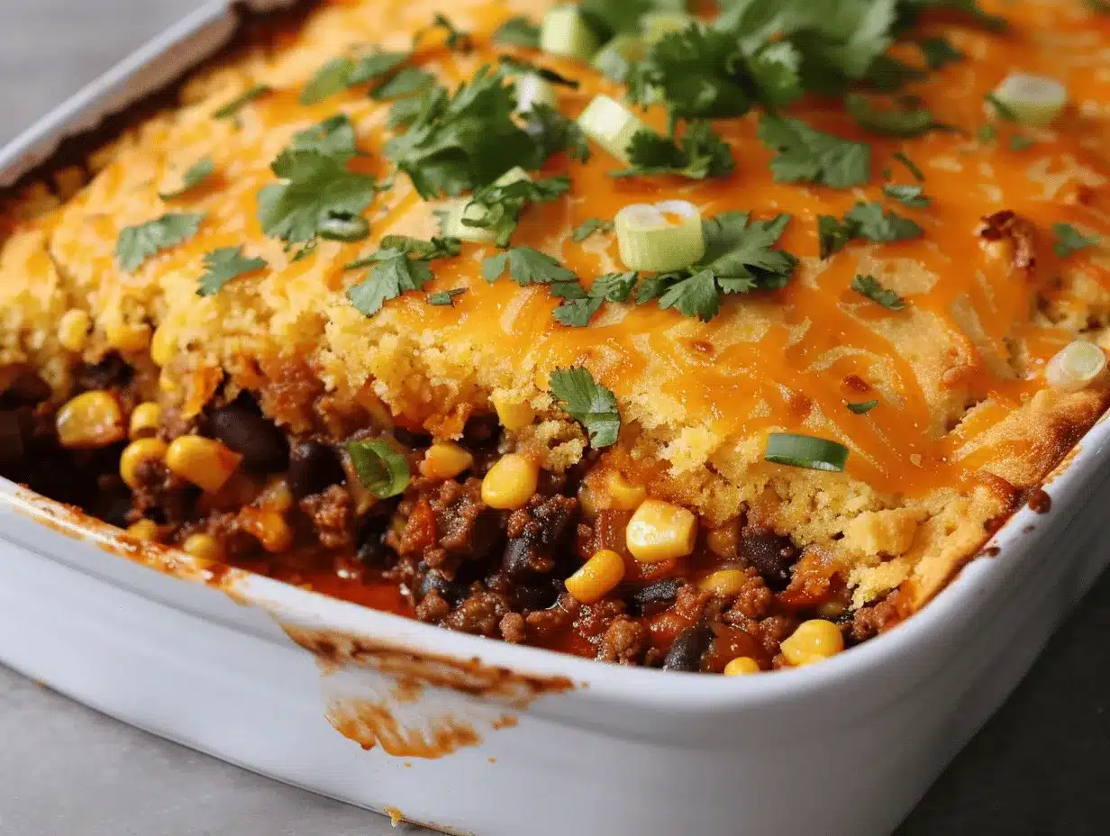 cheesy Tex-Mex cowboy cornbread casserole preparation steps