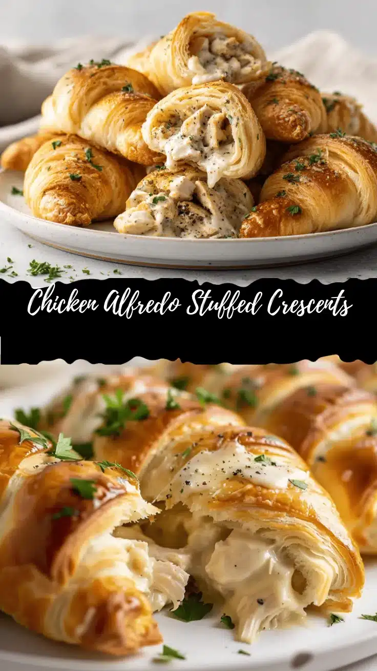 Chicken Alfredo stuffed crescents recipe
