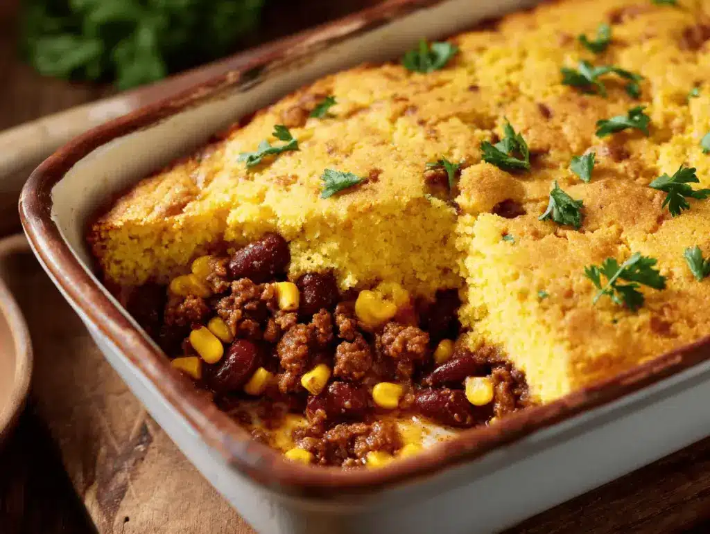 cowboy cornbread casserole - featured image