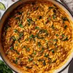 creamy taco orzo skillet - featured image
