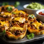 crispy baked taco cups - featured image