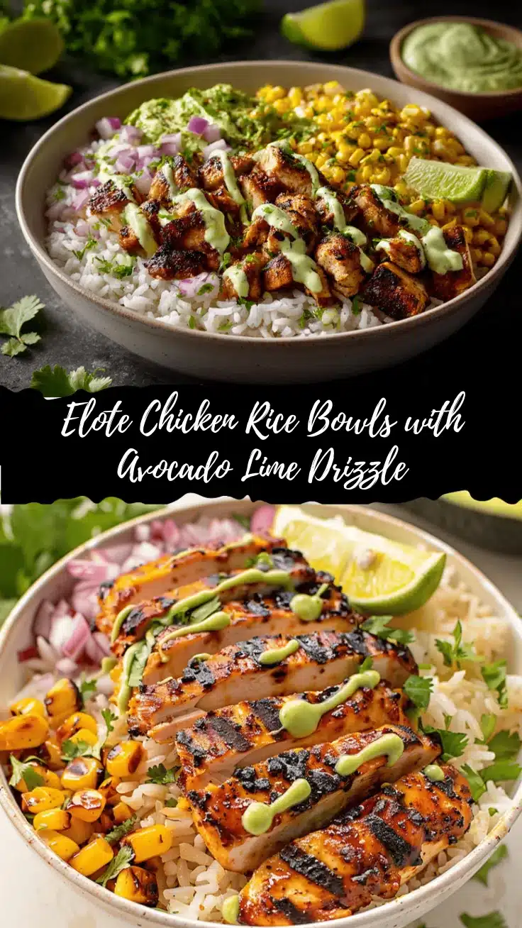 elote chicken rice bowls recipe