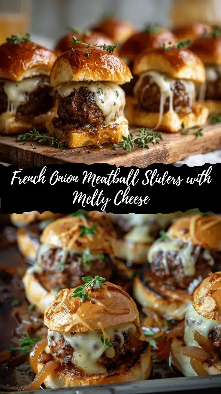 French onion meatball sliders recipe