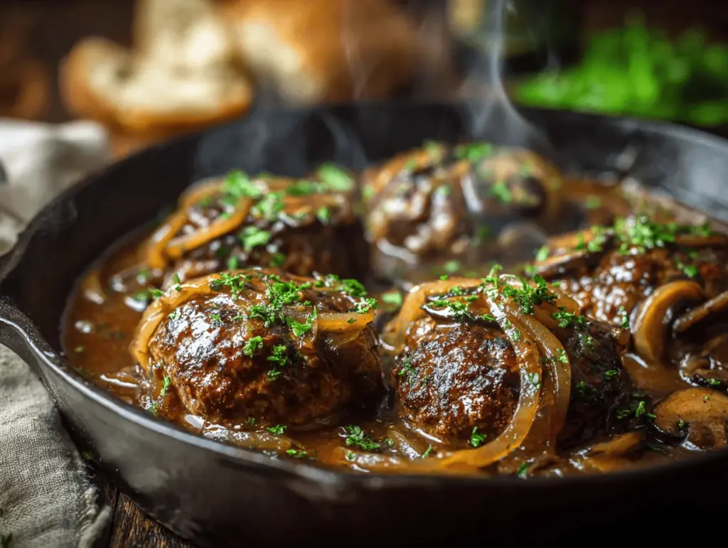 French Onion Salisbury Steak Skillet - featured image
