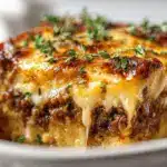 French Onion Smashburger Casserole - featured image