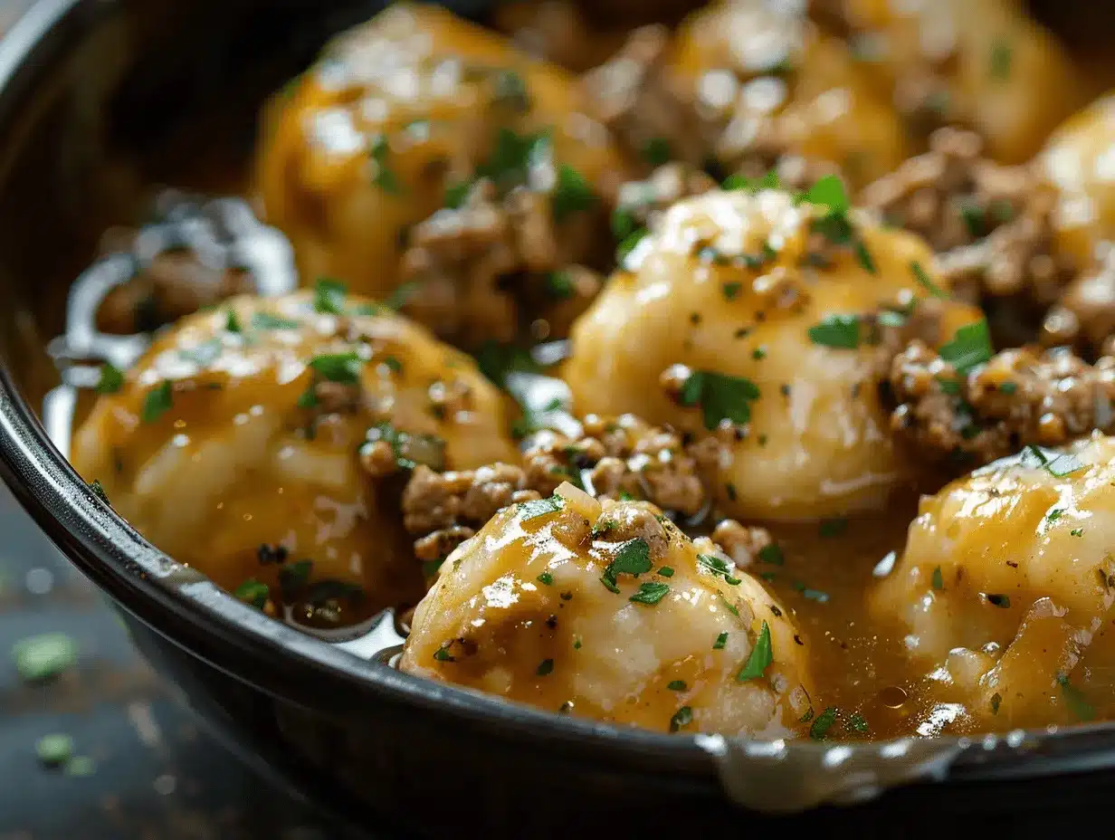 ground beef and dumplings preparation steps