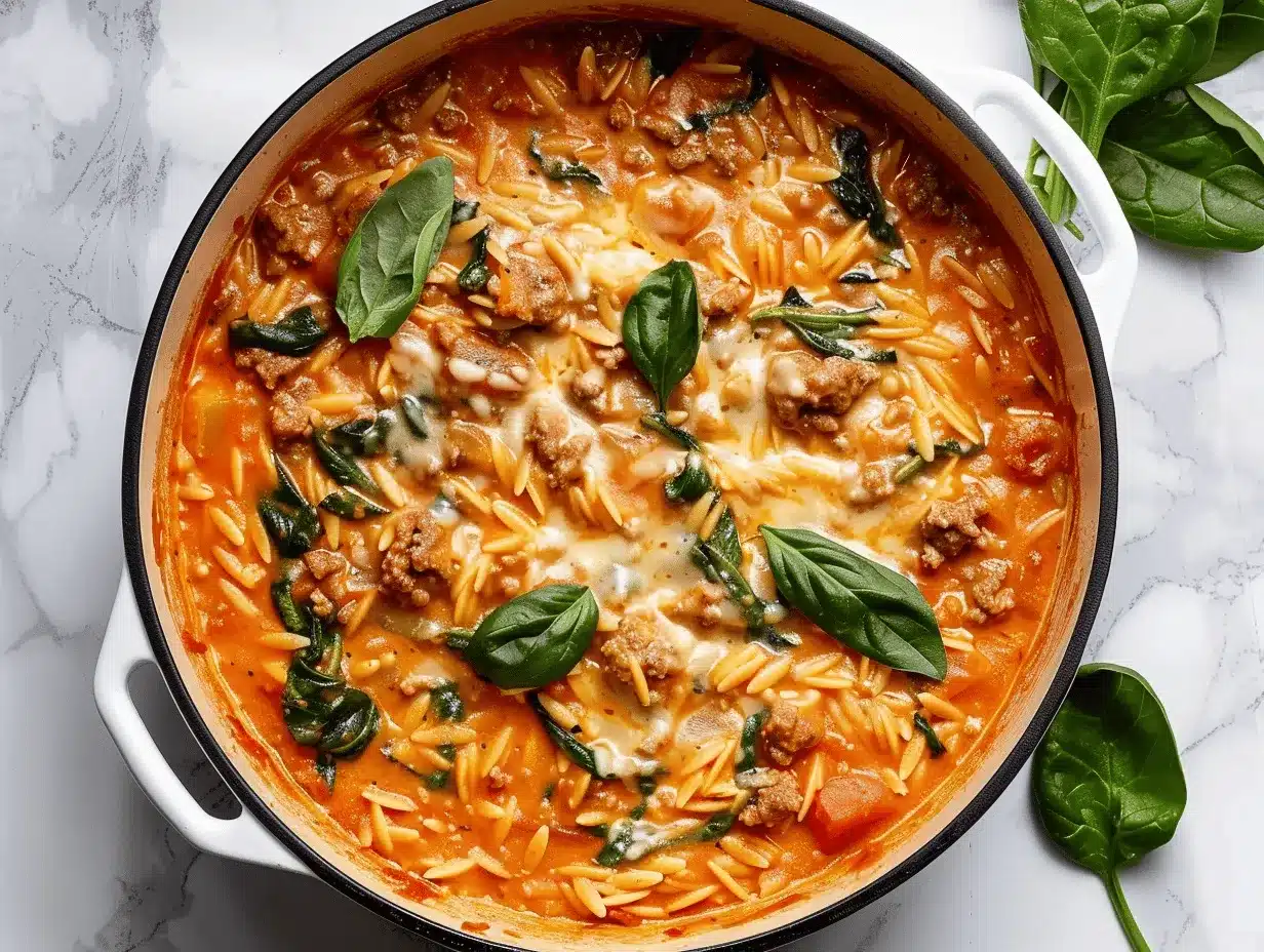 ground beef orzo preparation steps