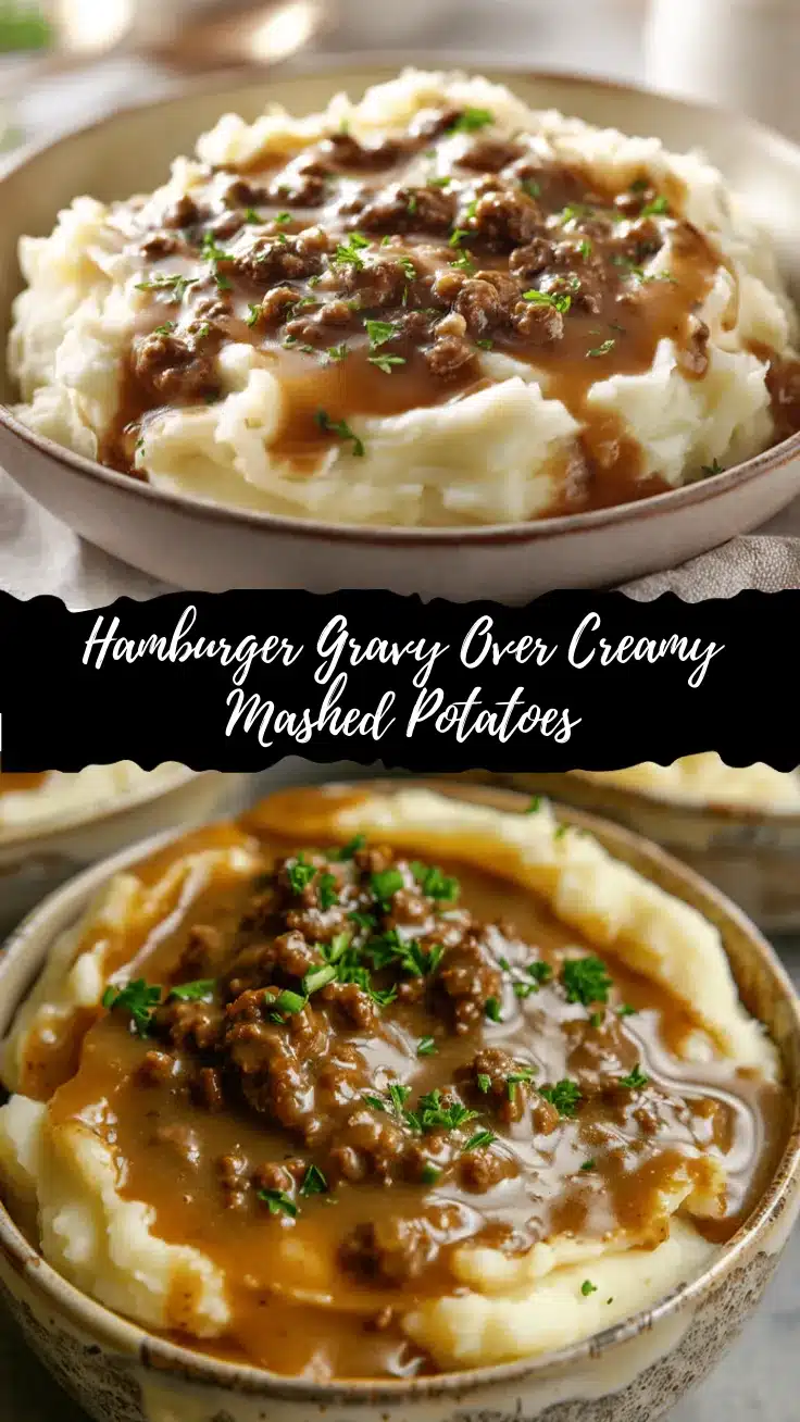 hamburger gravy over mashed potatoes recipe