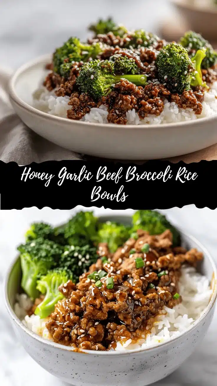 honey garlic ground beef rice bowls recipe