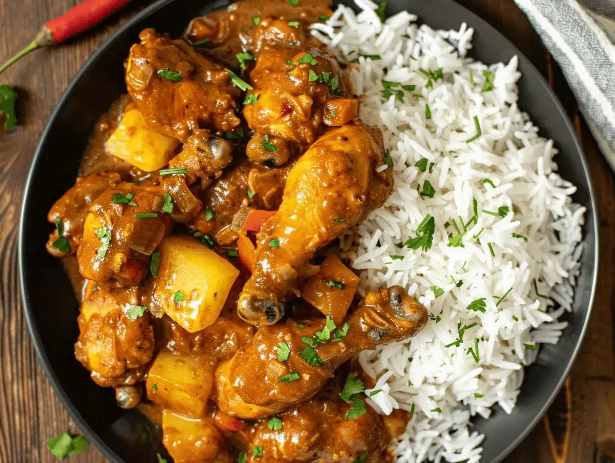 Jamaican curry chicken preparation steps