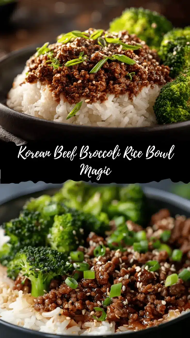 Korean ground beef broccoli rice bowl recipe