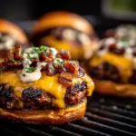 loaded bacon cheddar ranch smash burgers - featured image