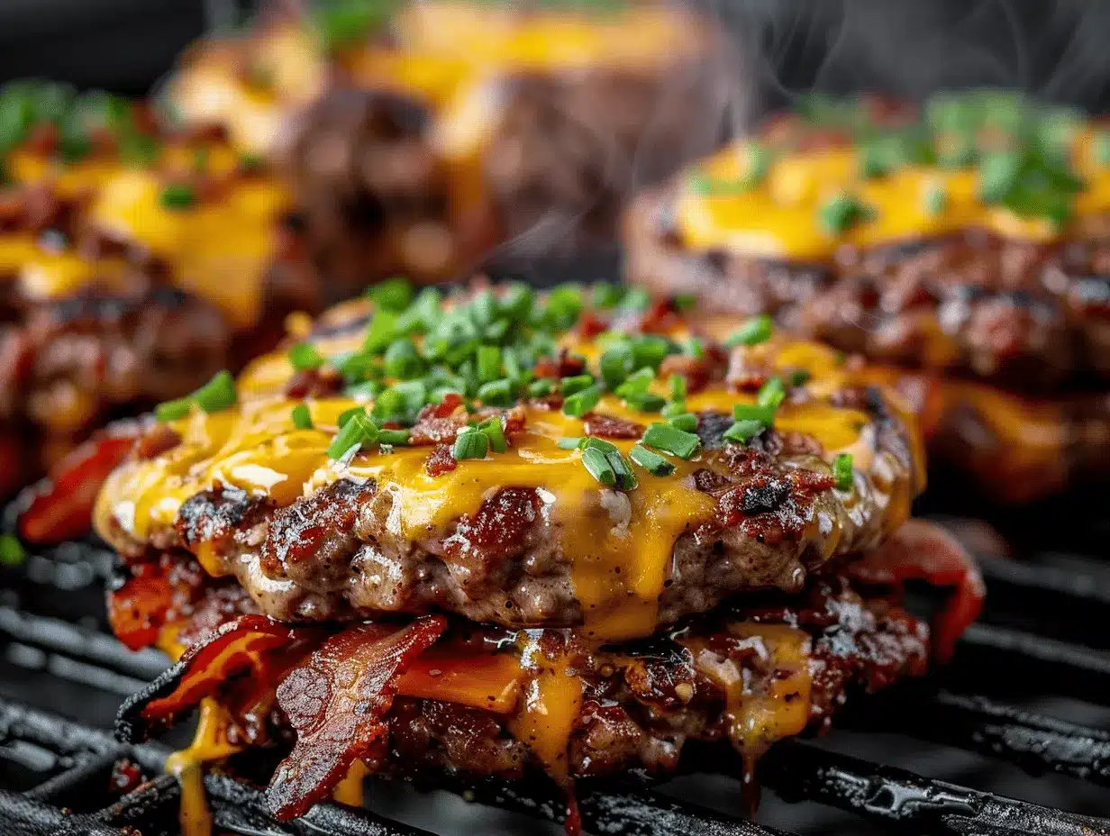 loaded bacon cheddar ranch smash burgers preparation steps