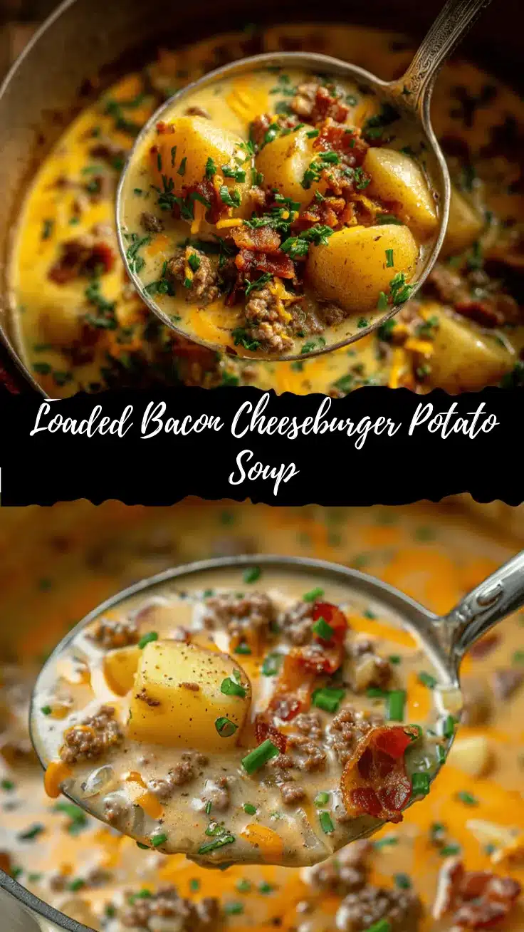 loaded bacon cheeseburger potato soup recipe
