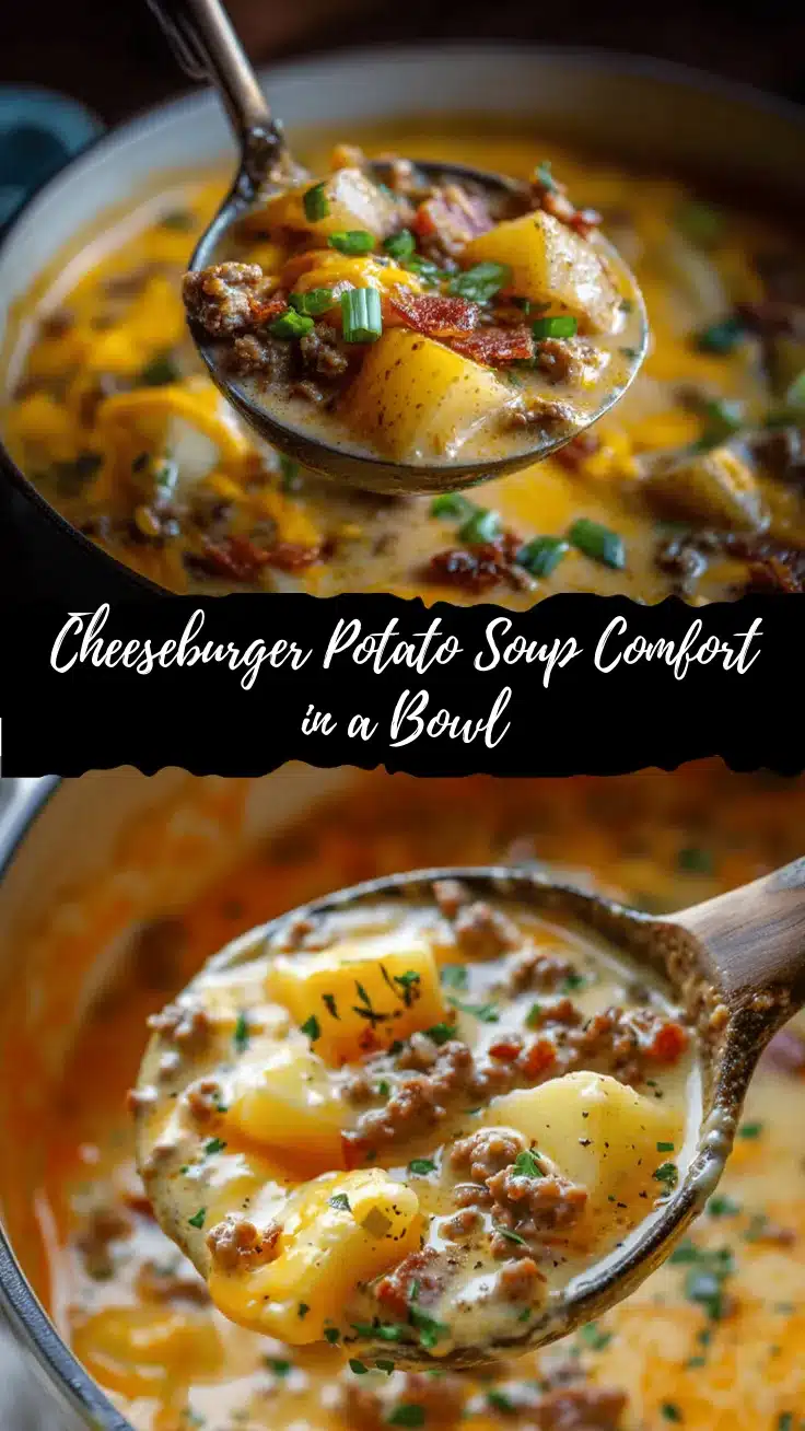 loaded cheeseburger potato soup recipe