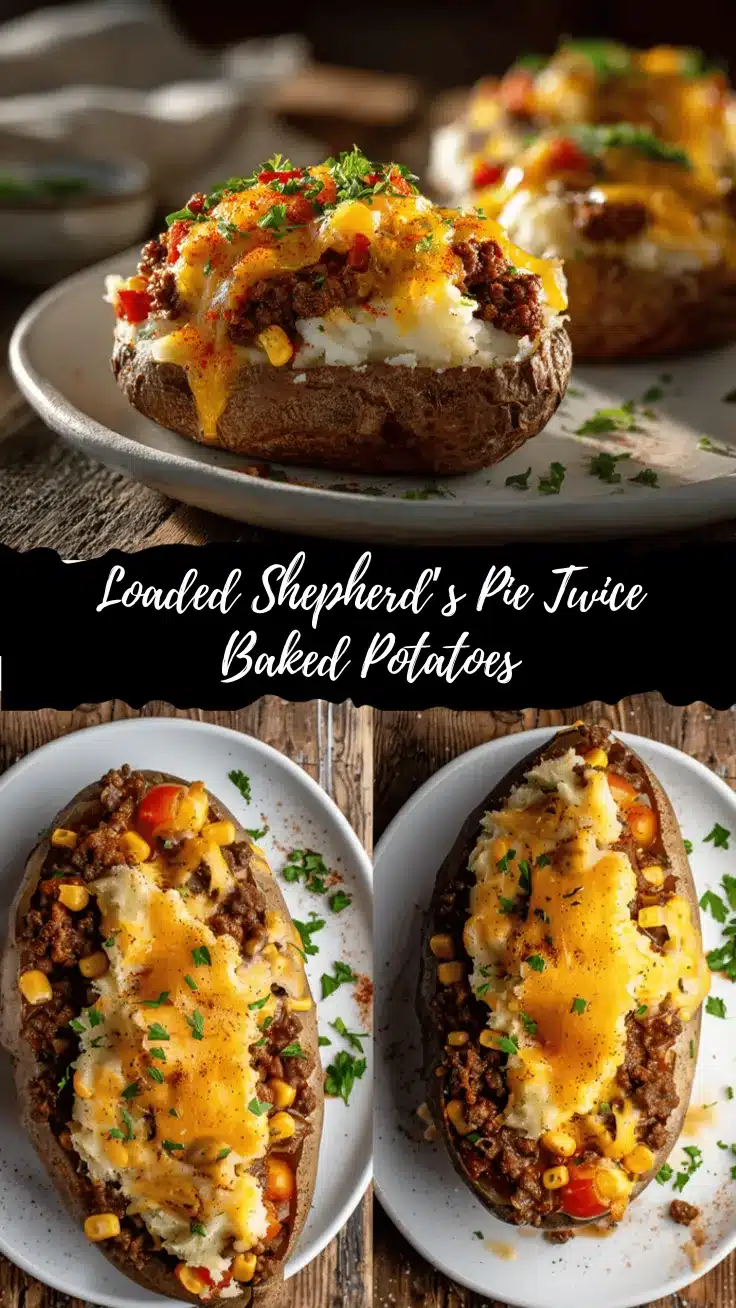 loaded shepherd’s pie twice baked potatoes recipe