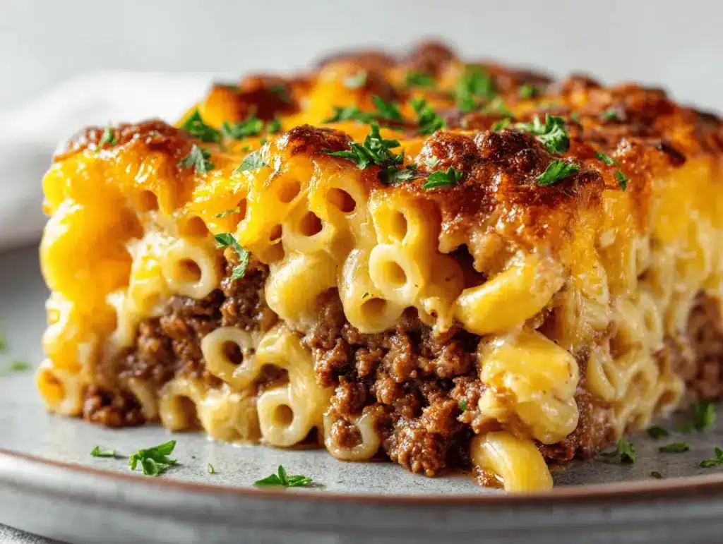 Mac and Cheese Meatloaf Casserole - featured image