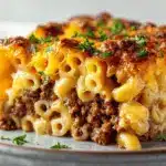 Mac and Cheese Meatloaf Casserole - featured image