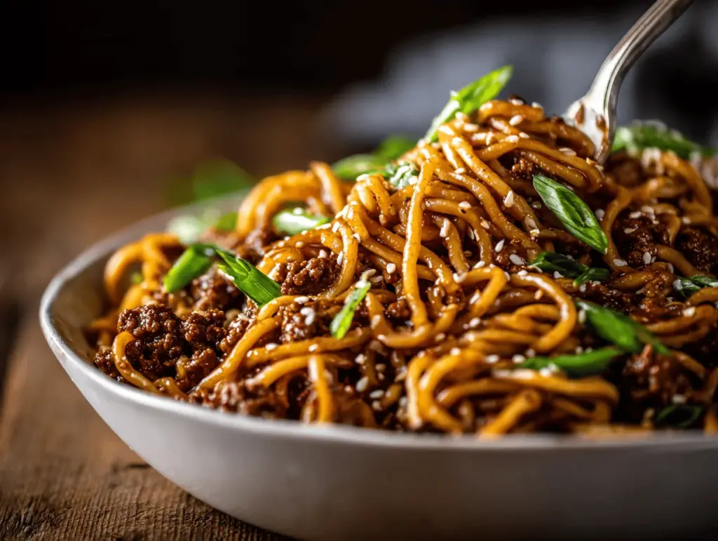Mongolian Ground Beef Ramen Bowls - featured image