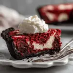 red velvet brownie pie - featured image