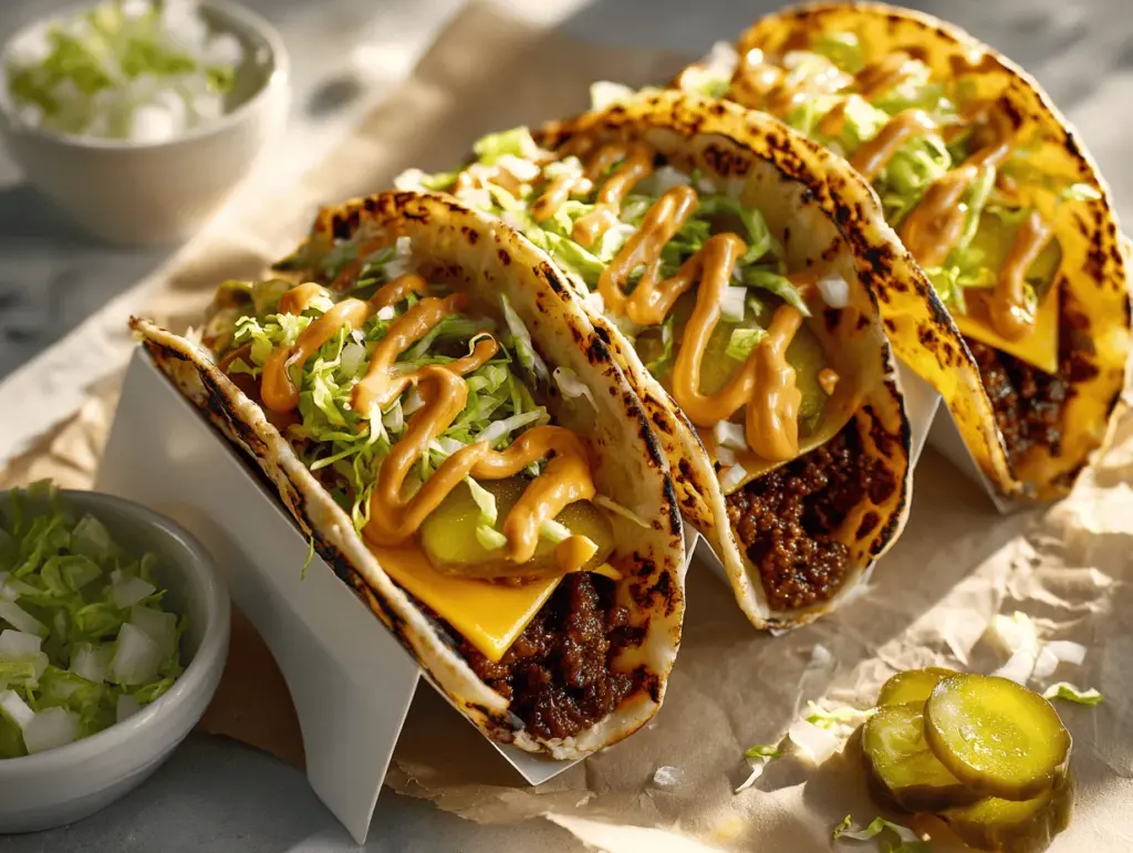 smash burger tacos - featured image