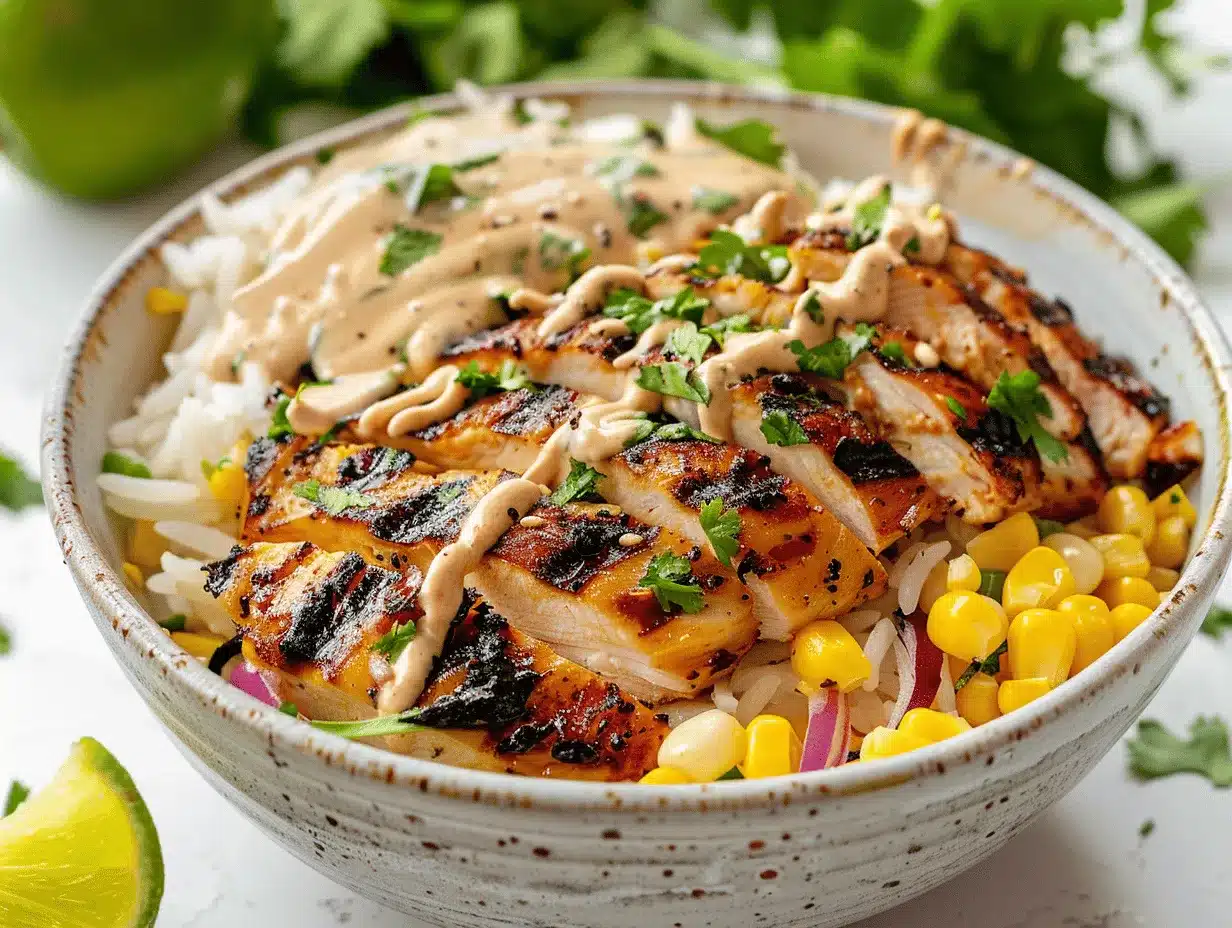 street corn chicken rice bowl preparation steps
